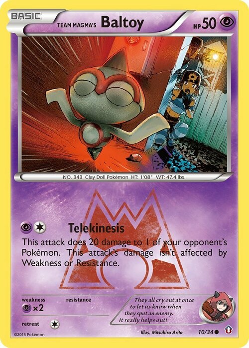Team Magma's Baltoy Card Front