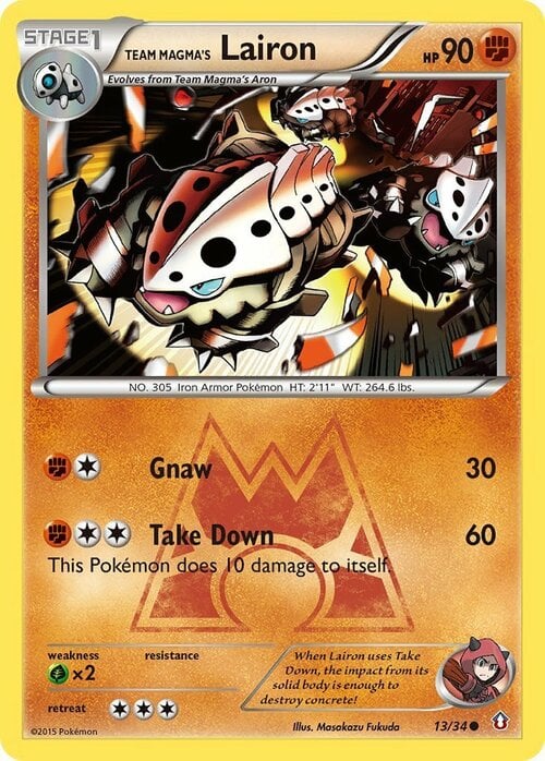 Team Magma's Lairon Card Front