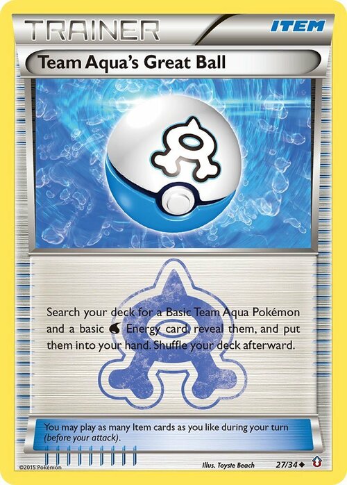 Team Aqua's Great Ball Card Front