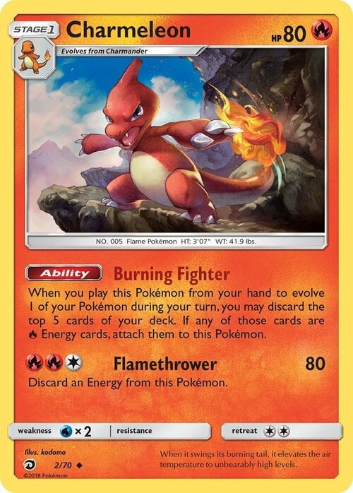 Charmeleon [Burning Fighter | Flamethrower] Card Front