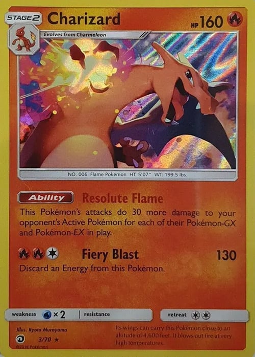 Charizard [Resolute Flame | Fiery Blast] Card Front