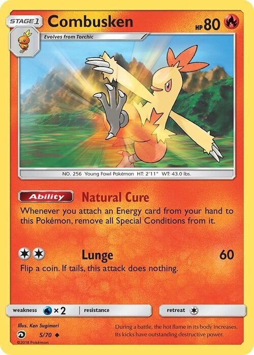 Combusken [Natural Cure | Lunge] Card Front