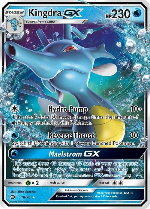 Kingdra GX [Hydro Pump | Reverse Thrust | Maelstrom GX] Card Front