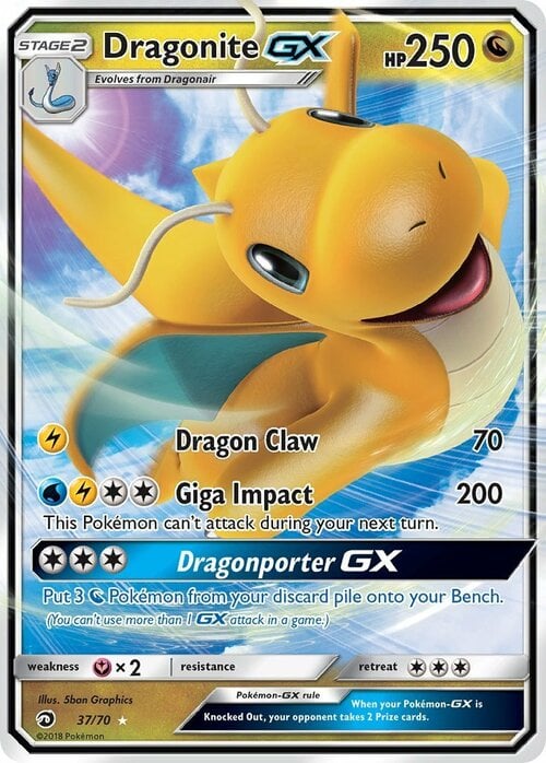 Dragonite GX Card Front