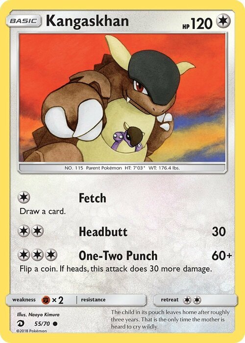 Kangaskhan [Fetch | Headbutt | One-Two Punch] Card Front
