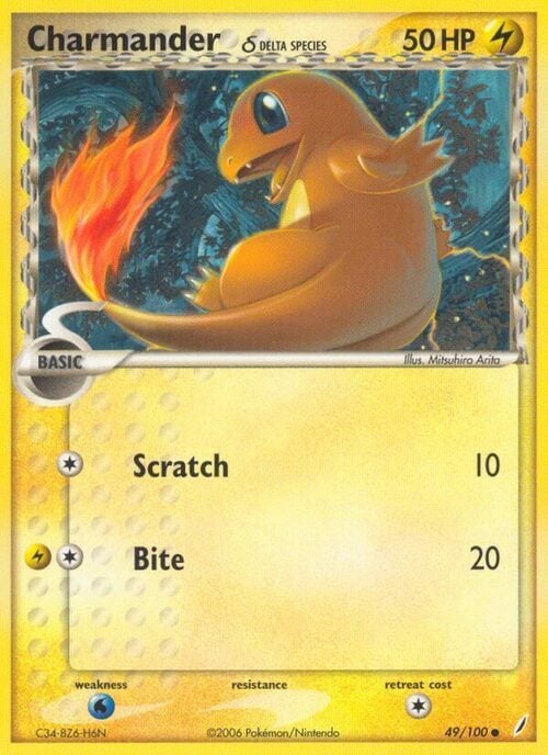 Charmander δ Delta Species Card Front