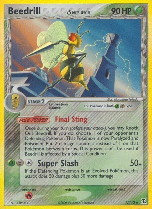 Beedrill δ Card Front