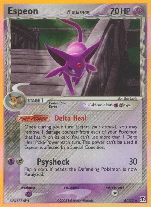 Espeon δ Card Front