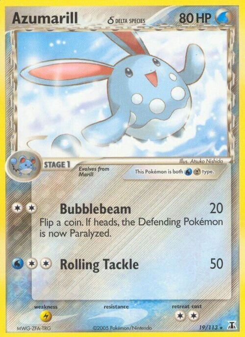 Azumarill δ Delta Species Card Front