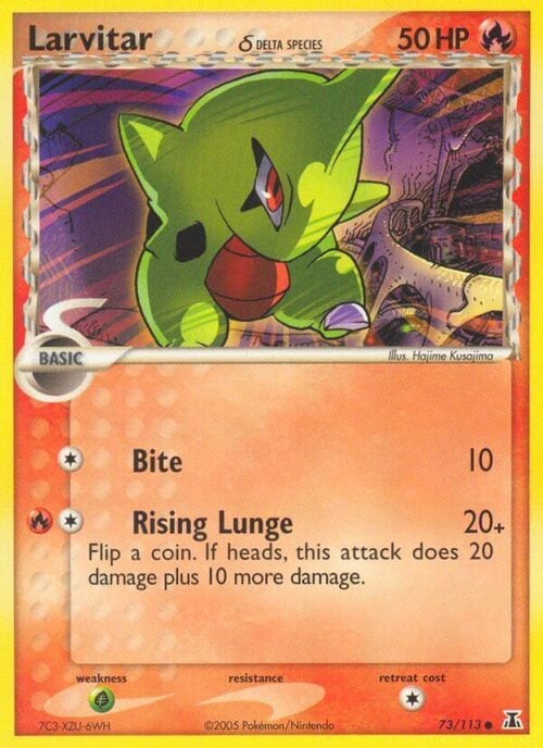 Larvitar δ Delta Species Card Front