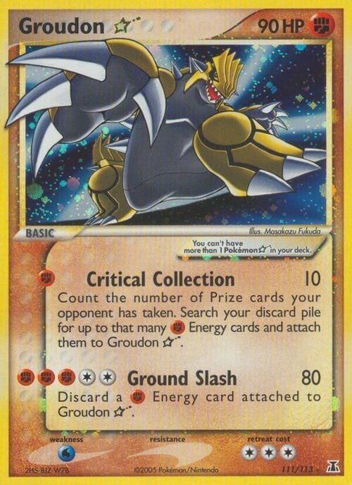 Groudon ☆ Gold Star Card Front