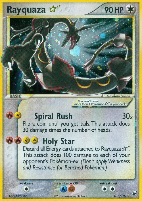 Rayquaza ☆ Gold Star Card Front