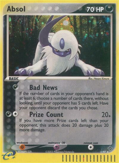 Absol [Bad News | Prize Count] Card Front
