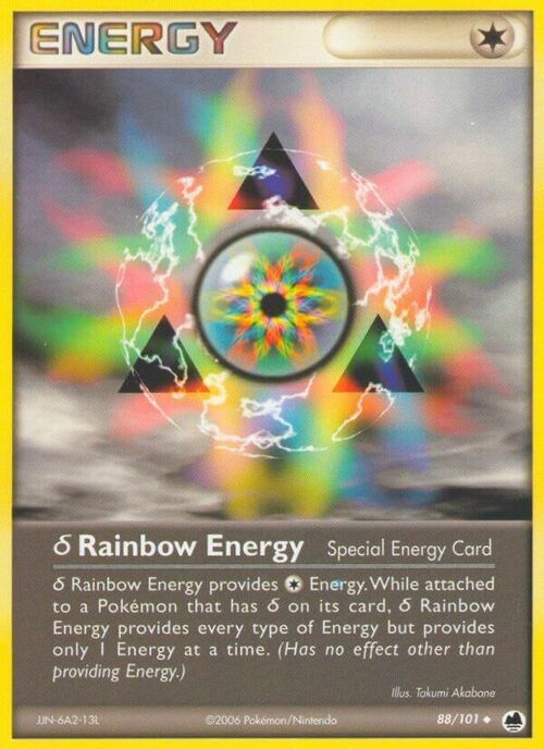 δ Rainbow Energy Card Front