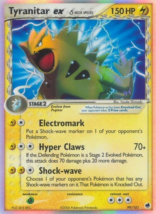 Tyranitar ex δ Delta Species Card Front