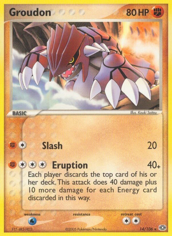 groudon pokemon card ex Emerald | Pokémon [FFF1] Massive Rend (130) 2005 Pokemon Groudon EX full