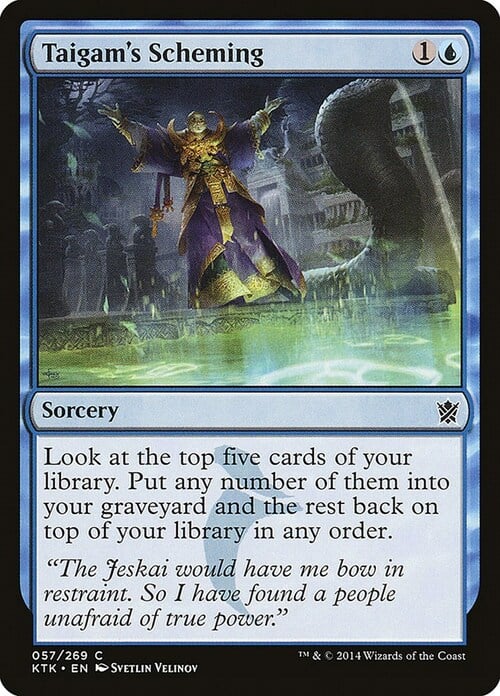 Taigam's Scheming Card Front