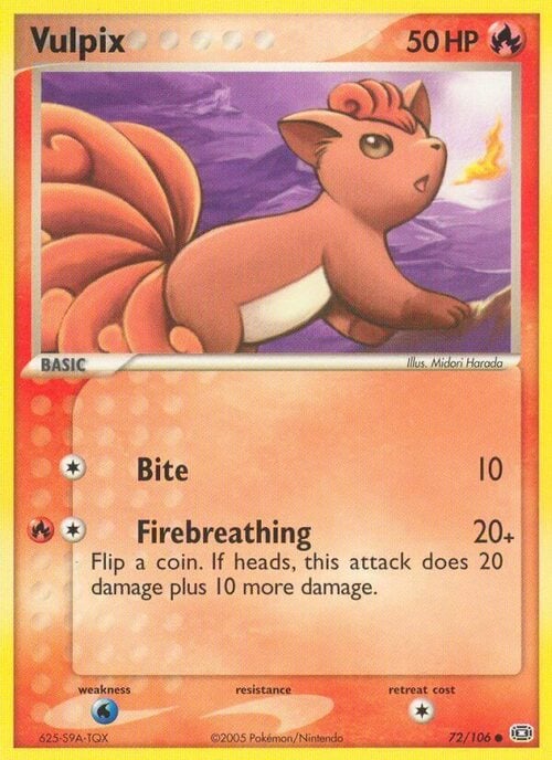 Vulpix Card Front