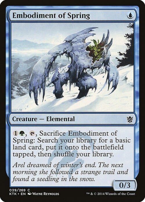 Embodiment of Spring Card Front