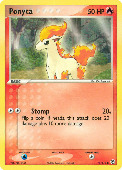 Ponyta Card Front