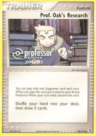 Prof. Oak's Research Card Front