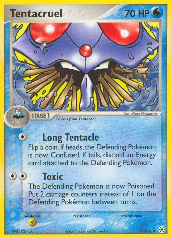 pokemon card tentacruel TCG - SM9a - 008/055 (C) Water Water Tentacruel (UNB 41) Unbroken Bonds