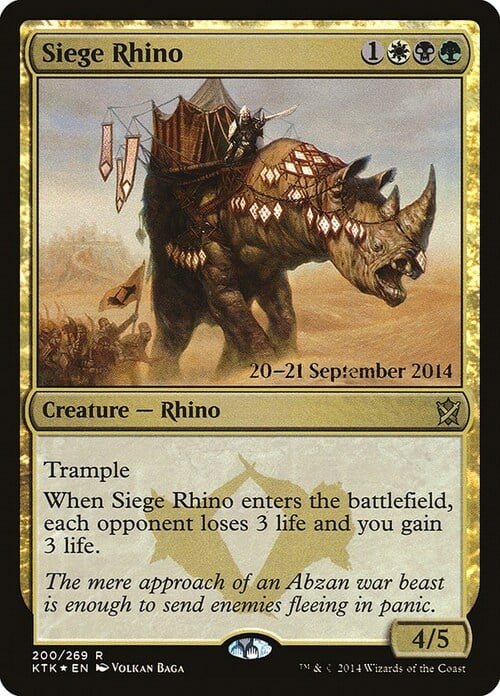Rinoceronte de asedio Frente