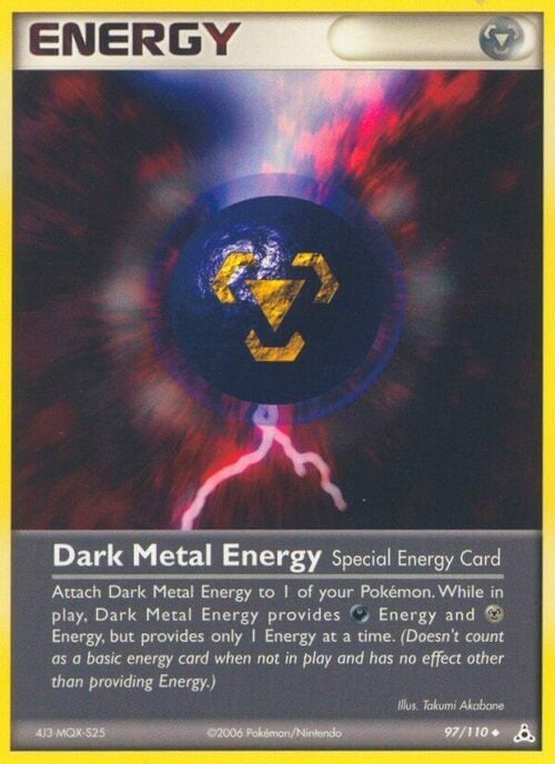 Energia Oscurità Metallo Card Front