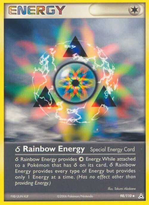 δ Rainbow Energy Card Front