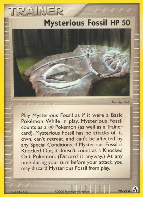 Mysterious Fossil Card Front