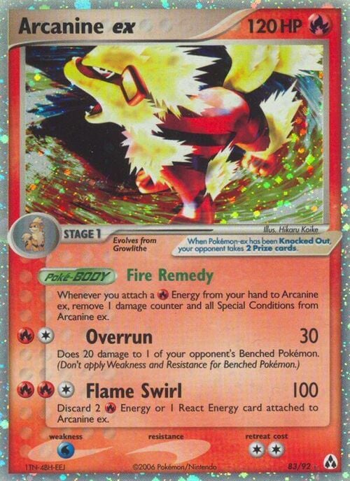 Arcanine ex Card Front
