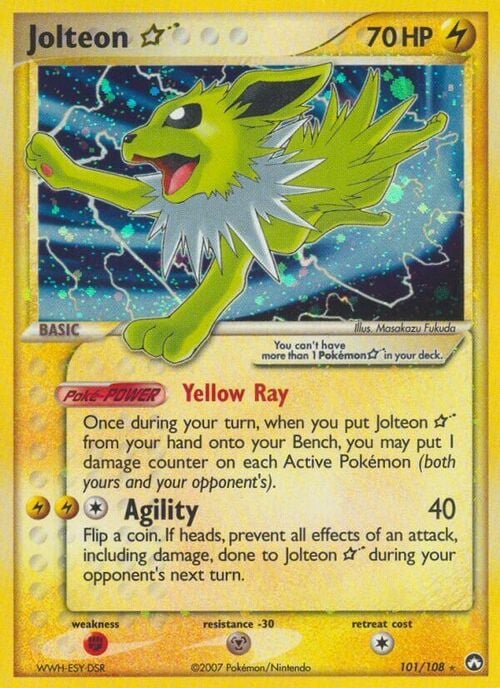 Jolteon ☆ Gold Star Card Front