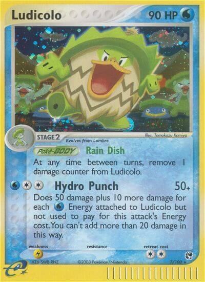ludicolo pokemon card value Lv.47 DP3 322 Holo Rare 1st Edition 2007 NM Japanese r387 Weakness Lightning +30 Retreat Cost Ludicolo - 7/100 Reverse Holo