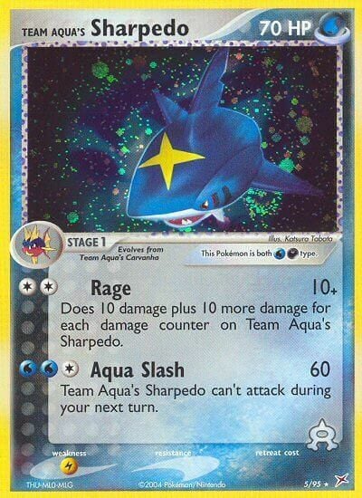 Team Aqua's Sharpedo Card Front