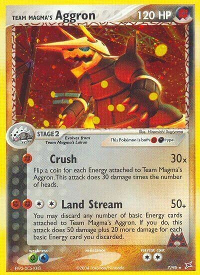 Team Magma's Aggron Card Front