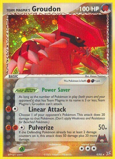 Team Magma Groudon Card Front