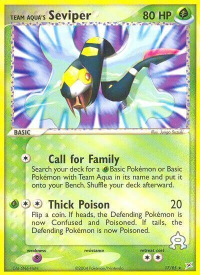 Team Aqua's Seviper Card Front