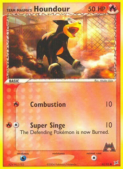 Team Magma Houndour Card Front