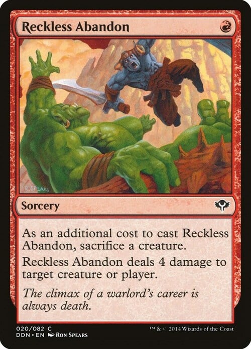 Reckless Abandon Card Front