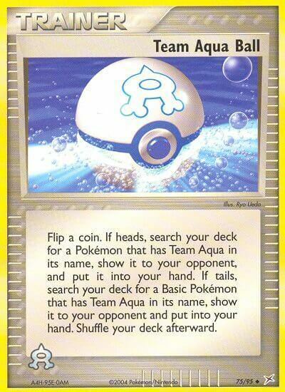 Team Aqua Ball Card Front