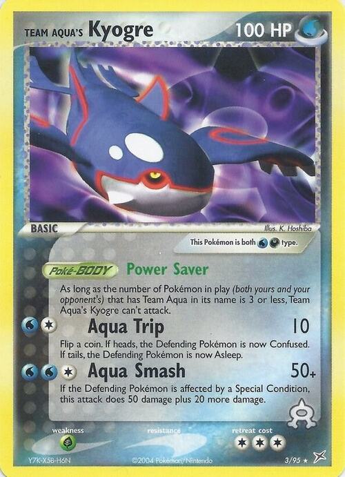 Team Aqua's Kyogre Card Front