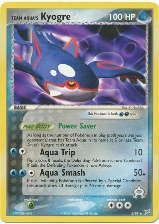 Team Aqua's Kyogre Card Front
