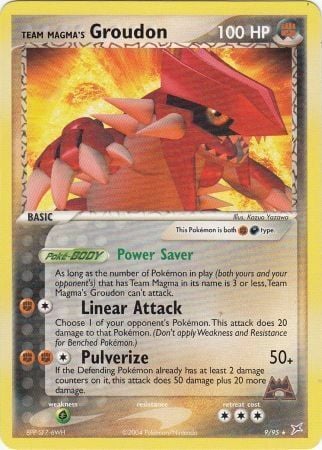 Team Magma's Groudon Card Front