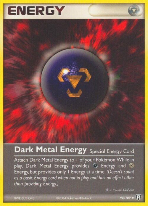 Energia Oscurità Metallo Card Front
