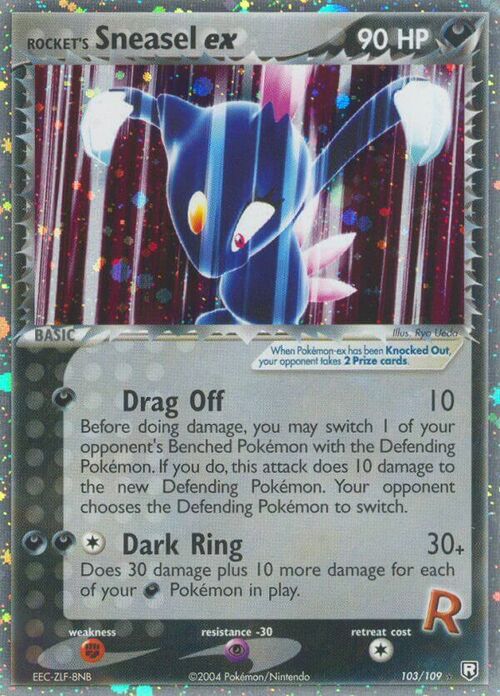 Rocket's Sneasel EX Card Front