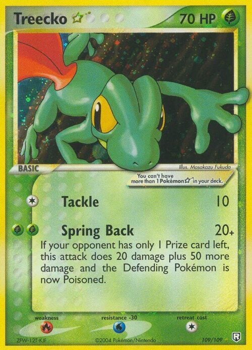 Treecko ☆ Gold Star Card Front