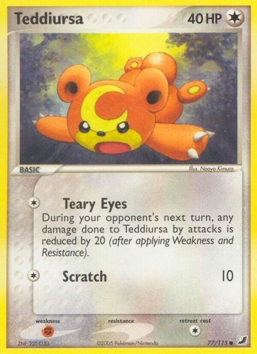 Teddiursa Card Front