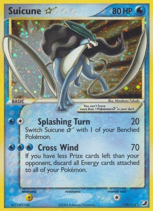 Suicune ☆ Gold Star Card Front