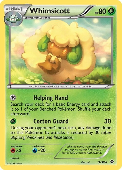 Whimsicott Card Front
