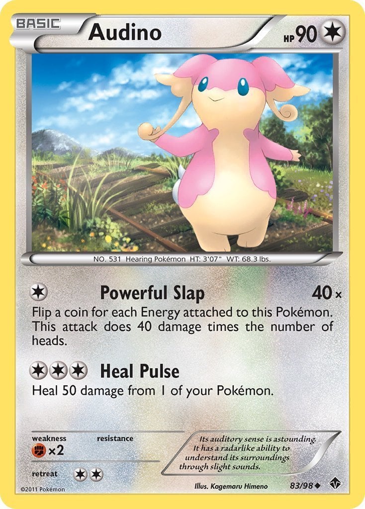 pokemon card audino - 173/197 - Obsidian Flames Weakness / Resistance / Retreat Cost Pokemon Trading Card Game SC